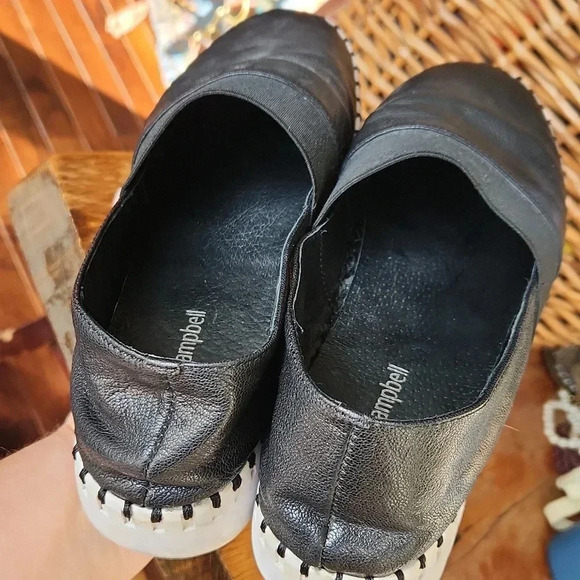 Jeffrey Campbell Cube Black and White Leather Shoes Sz 9 - Picture 6 of 16